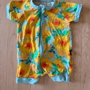 Bonds Zip Wondersuit Shorty Romper - Sunflower Print